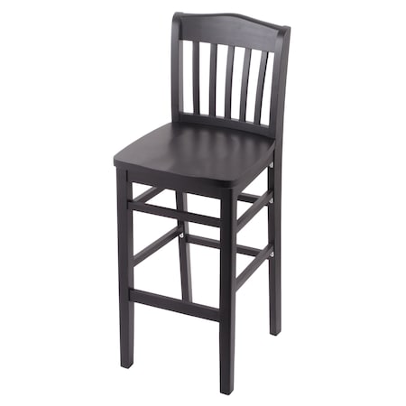 Holland Bar Stool Co 30" Bar Stool, Black Finish, a Black Seat 311030BlkBlk